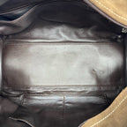 Loewe Alcantara Brown Satchel