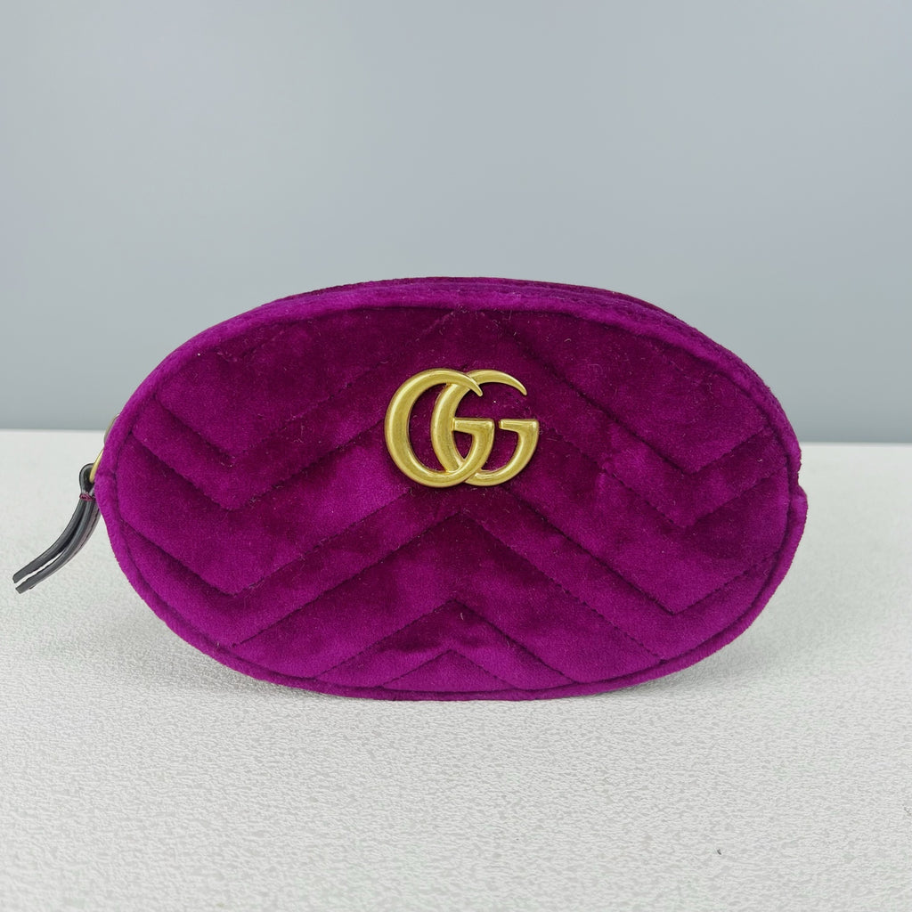 Gucci GG MARMONT Velvet Purple Sling Bag 476434-9FRDT-1000