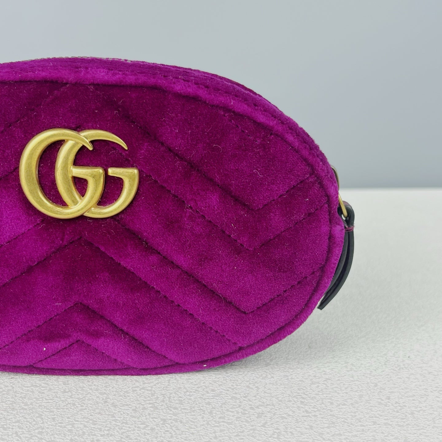 Gucci GG MARMONT Velvet Purple Sling Bag 476434-9FRDT-1000