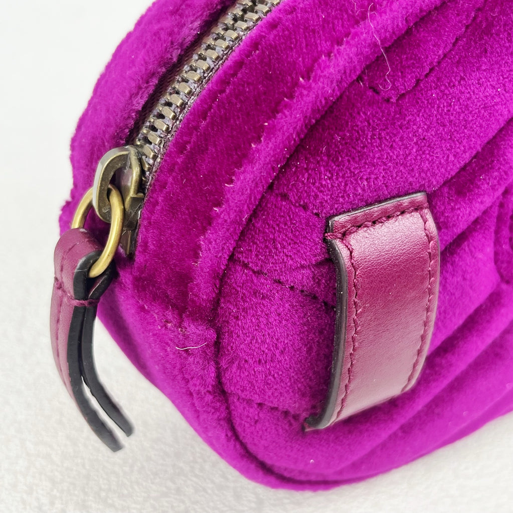 Gucci GG MARMONT Velvet Purple Sling Bag 476434-9FRDT-1000