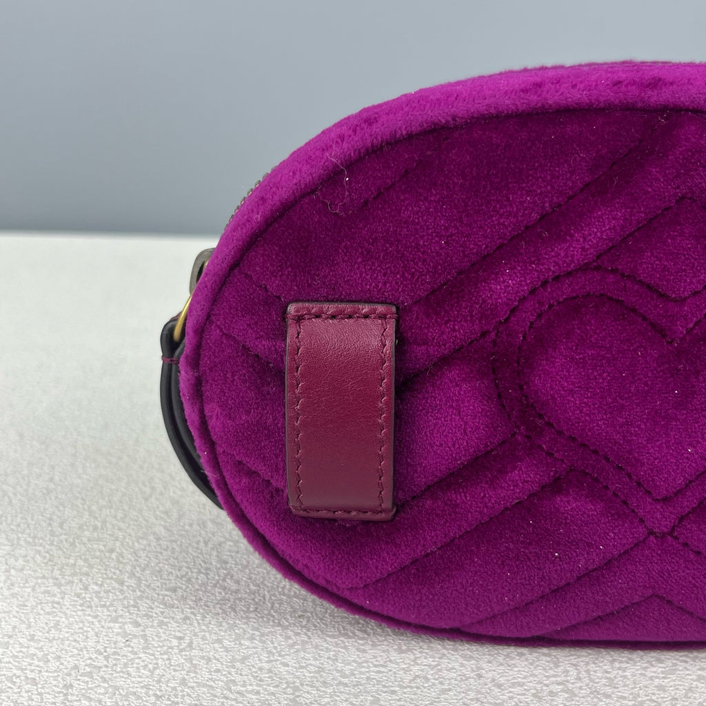 Gucci GG MARMONT Velvet Purple Sling Bag 476434-9FRDT-1000