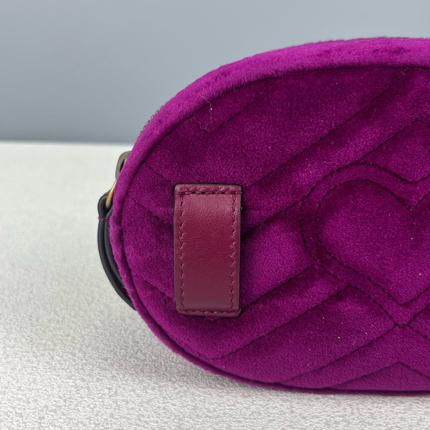 Gucci GG MARMONT Velvet Purple Sling Bag 476434-9FRDT-1000