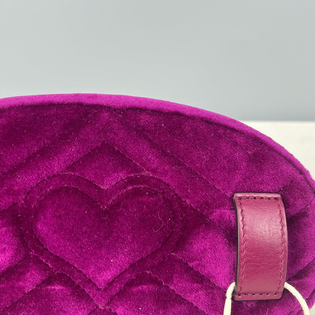 Gucci GG MARMONT Velvet Purple Sling Bag 476434-9FRDT-1000