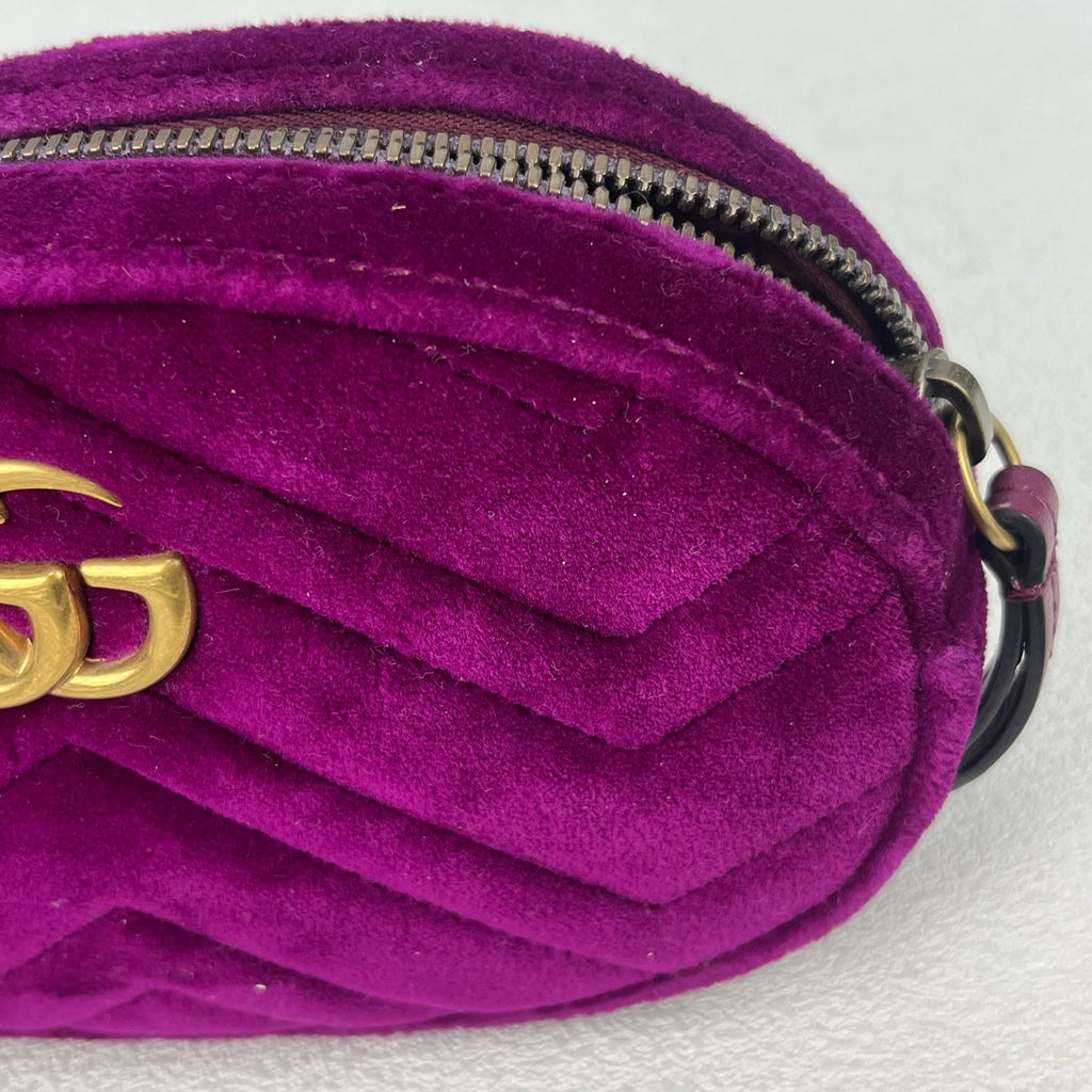 Gucci GG MARMONT Velvet Purple Sling Bag 476434-9FRDT-1000