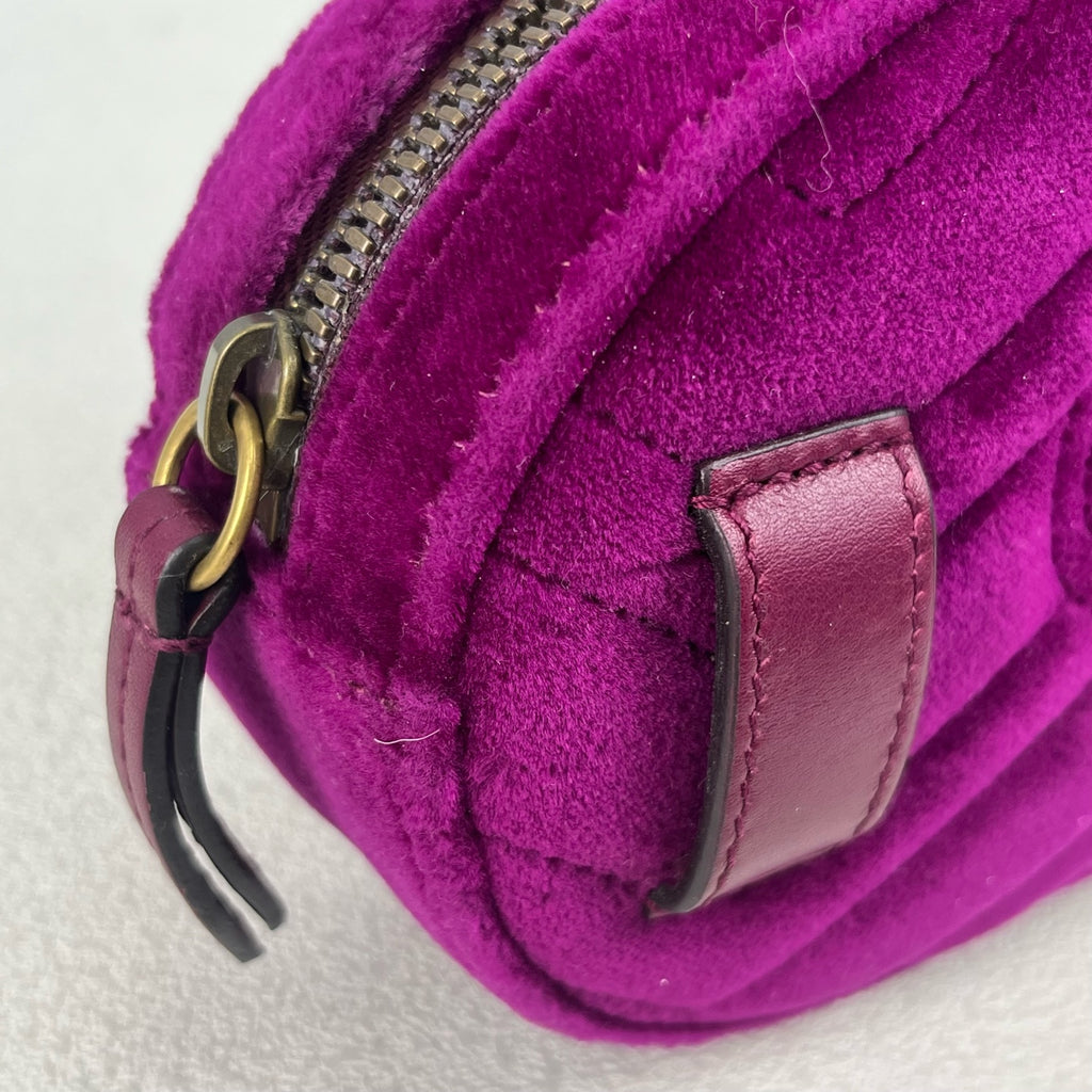 Gucci GG MARMONT Velvet Purple Sling Bag 476434-9FRDT-1000