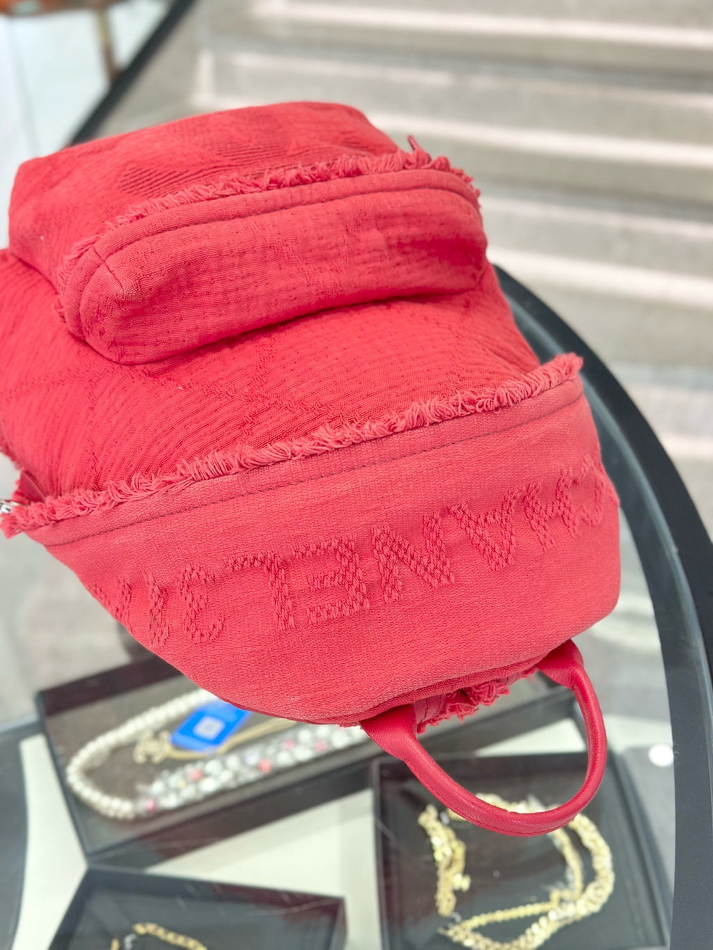 Chanel Canvas Red Backpack