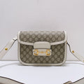 Gucci White Saddle Bag