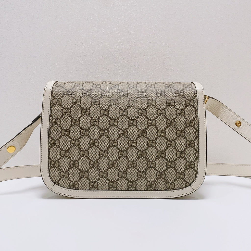 Gucci White Saddle Bag