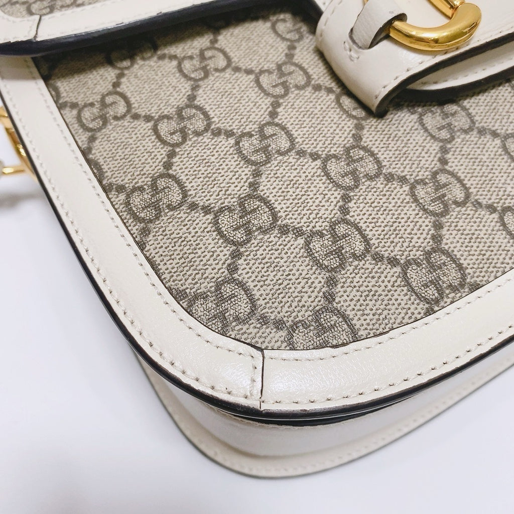 Gucci White Saddle Bag