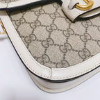 Gucci White Saddle Bag
