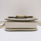 Gucci White Saddle Bag