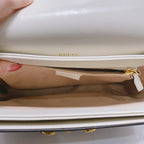 Gucci White Saddle Bag