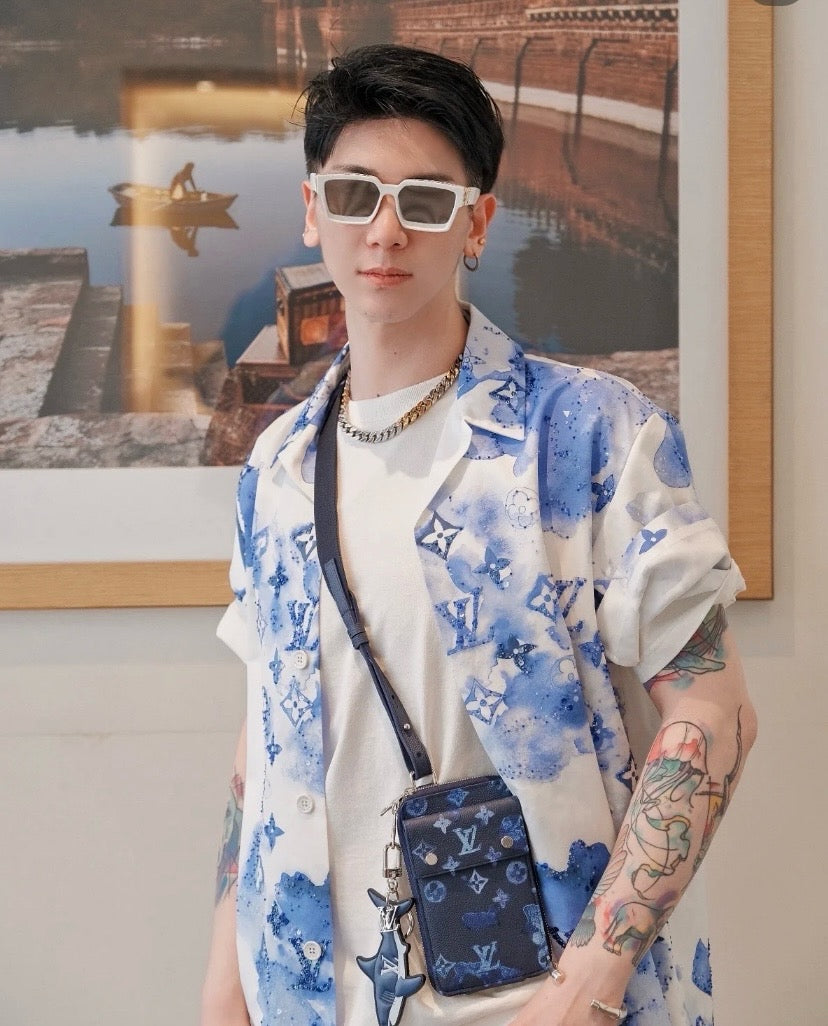 Louis Vuitton Leather Blue Crossbody