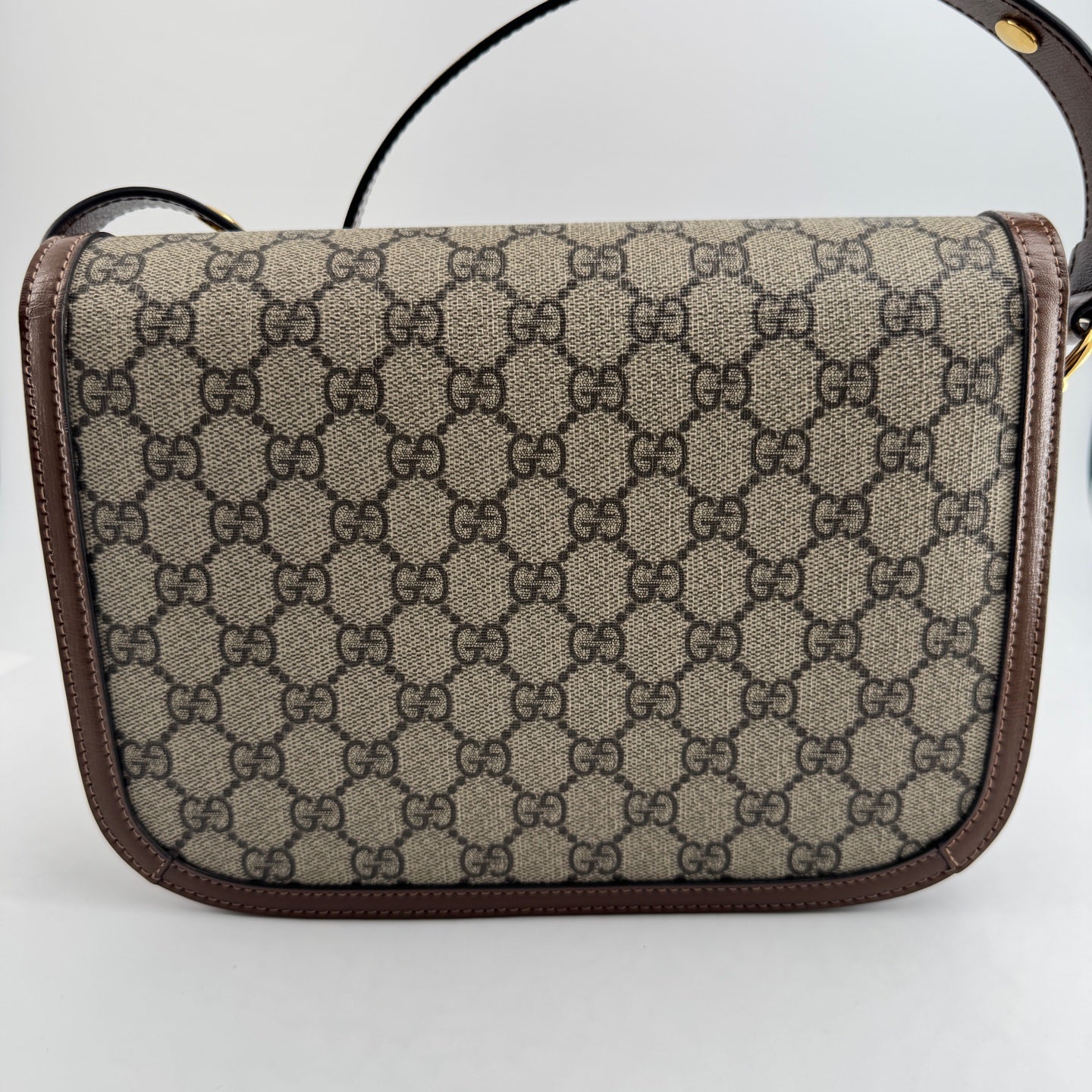 Gucci Gucci Horsebit 1955 Collection Canvas Beige Saddle Bag 602204 92TCG 8563