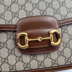 Gucci Gucci Horsebit 1955 Collection Canvas Beige Saddle Bag 602204 92TCG 8563