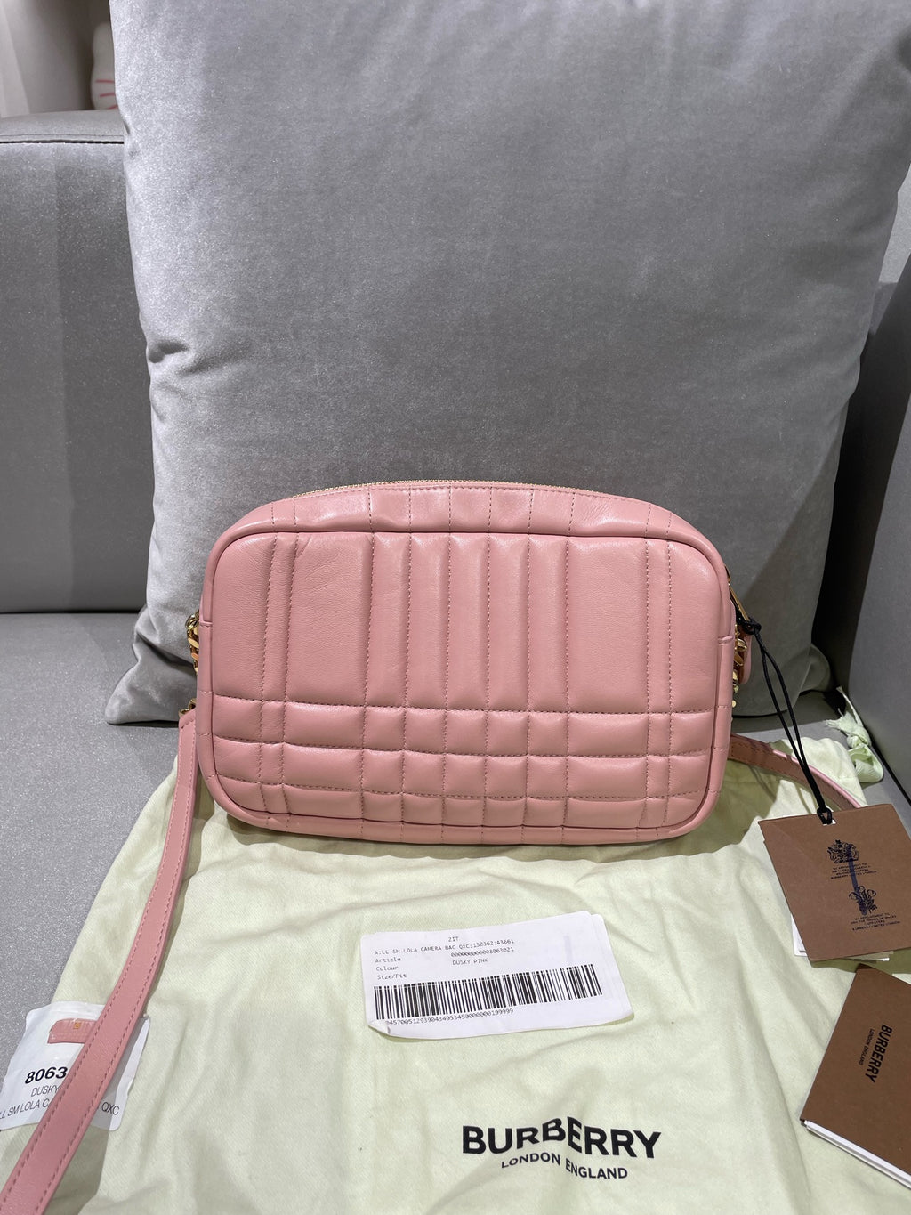 Burberry Lola Small Camera Bag Pink Crossbody 80630211