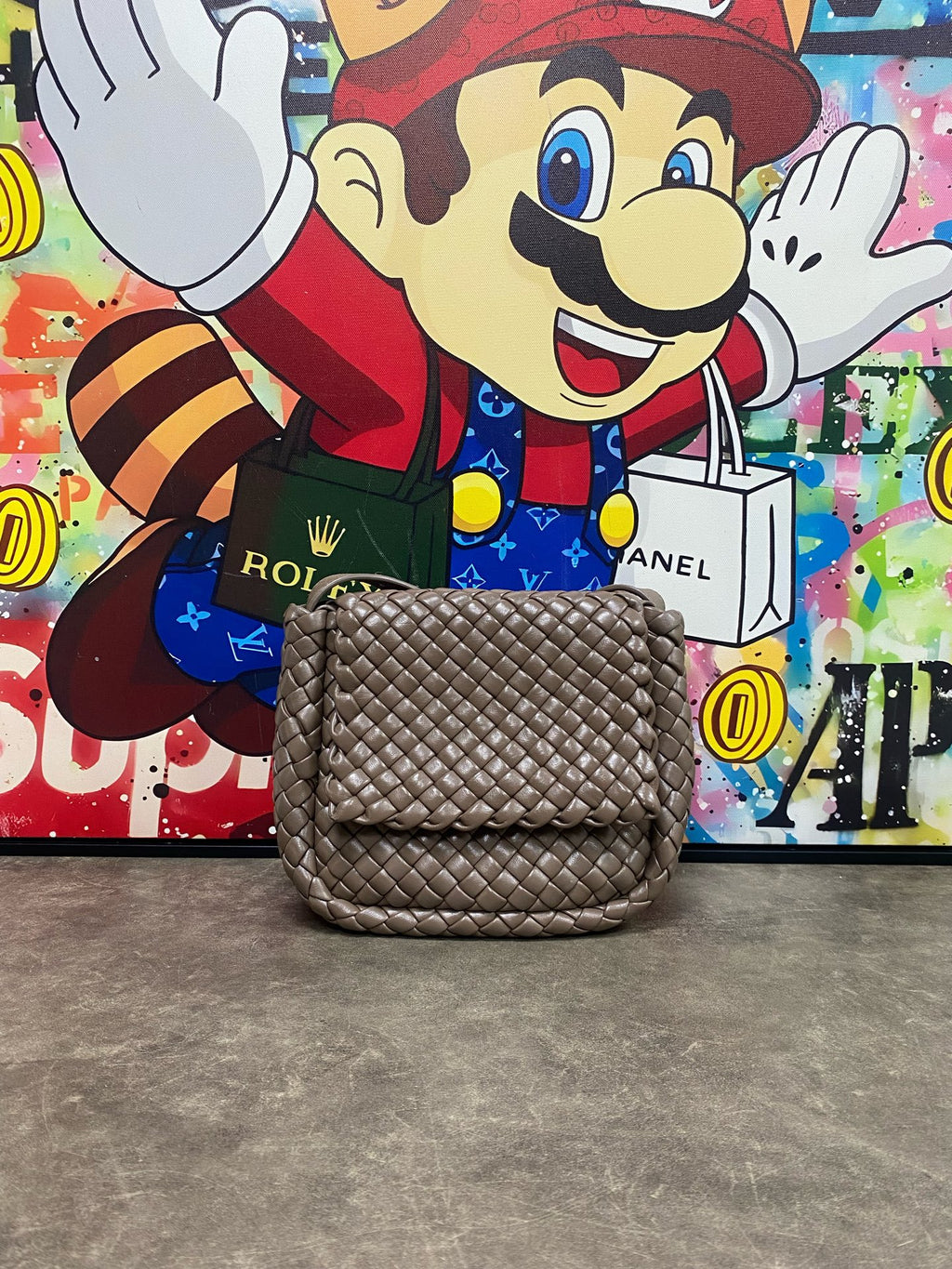 Bottega Veneta Gray Shoulder Bag