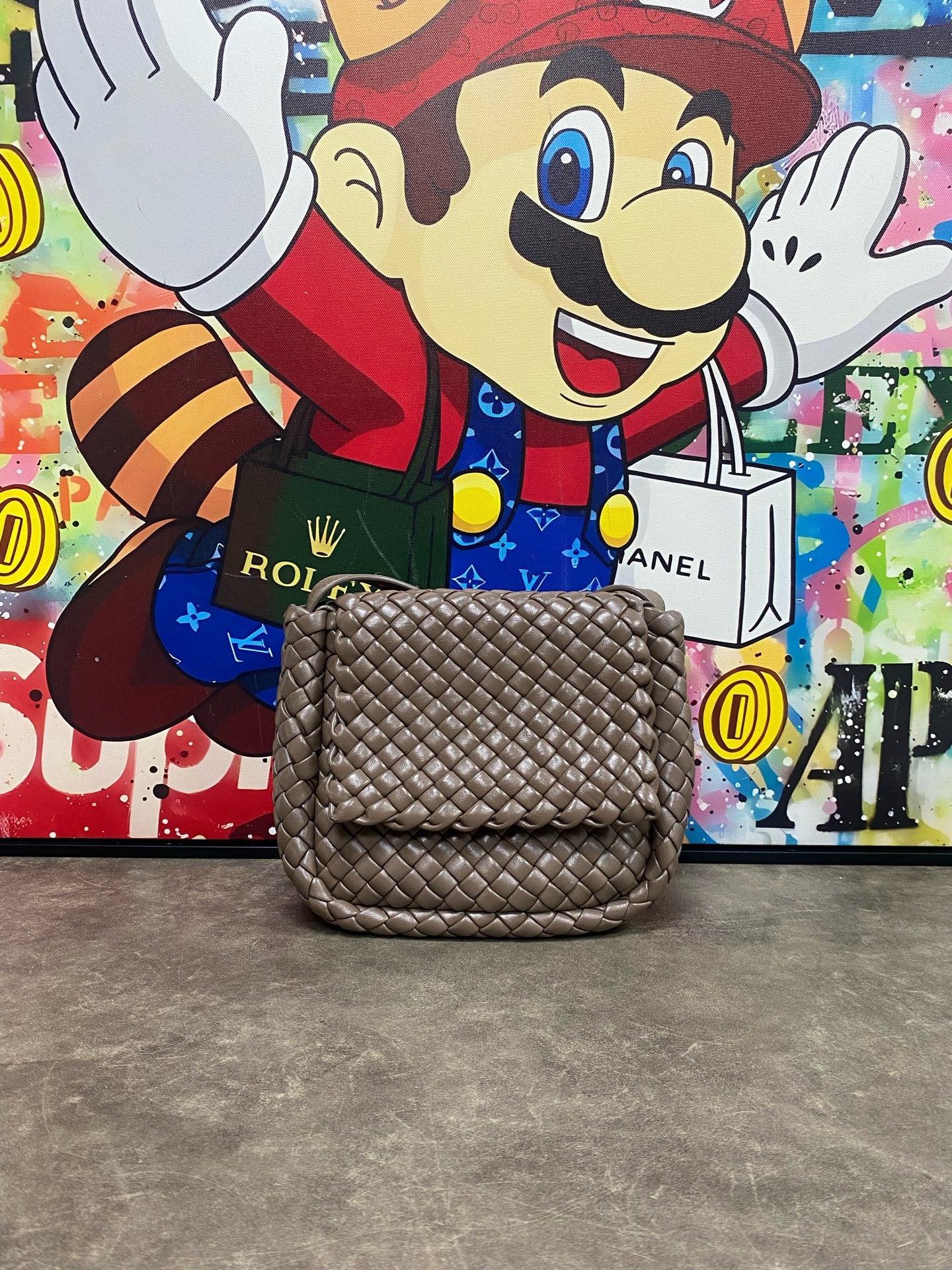 Bottega Veneta Gray Shoulder Bag