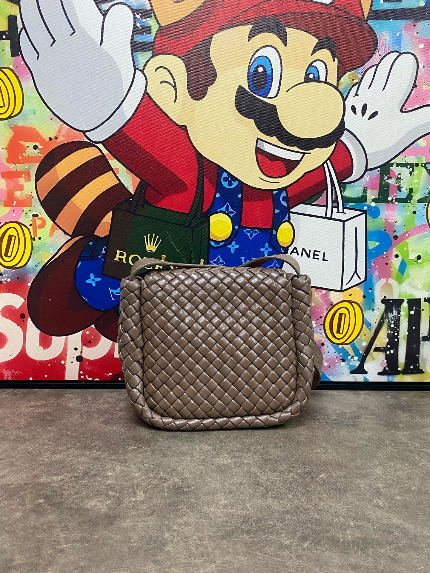 Bottega Veneta Gray Shoulder Bag