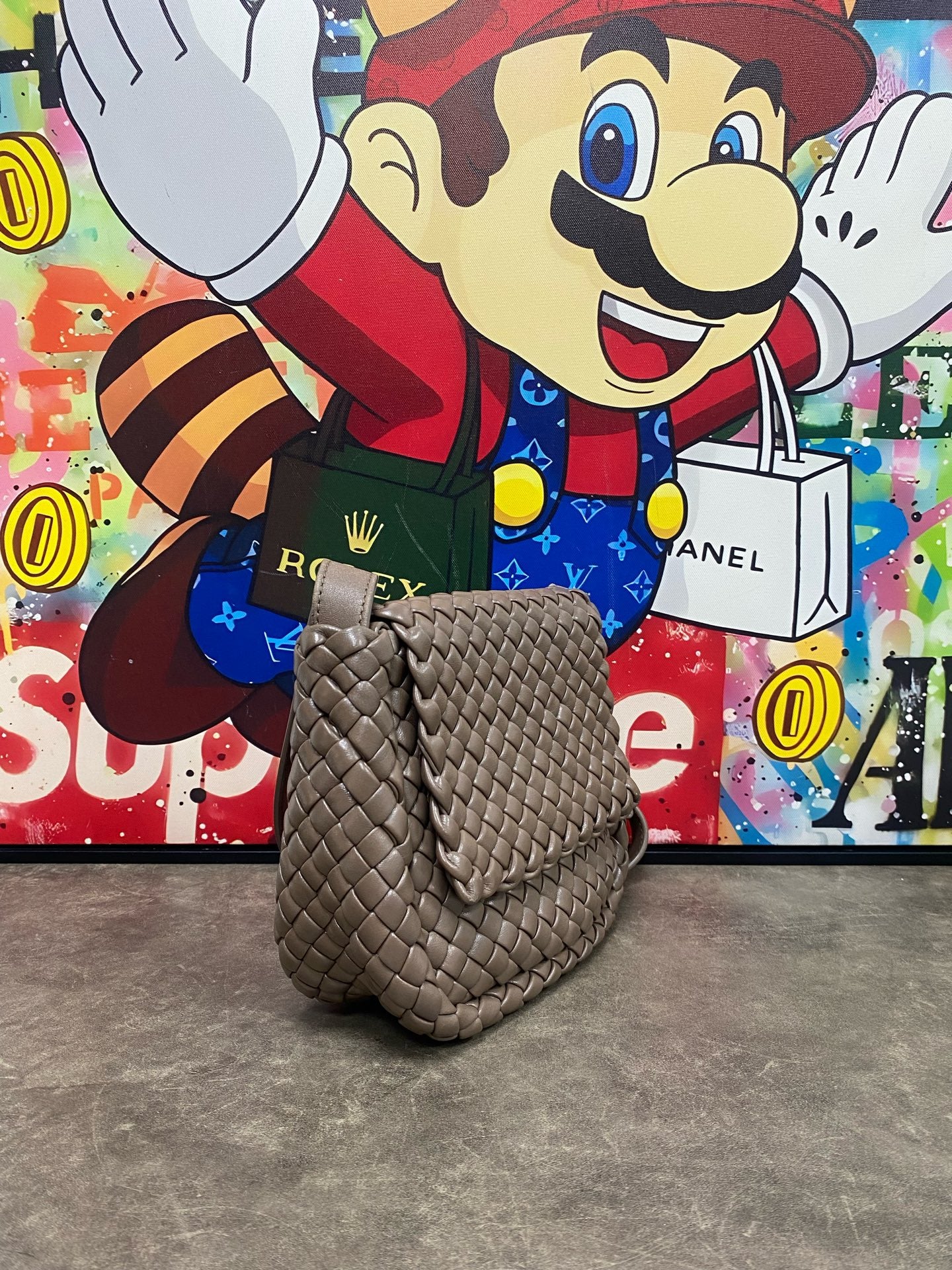 Bottega Veneta Gray Shoulder Bag