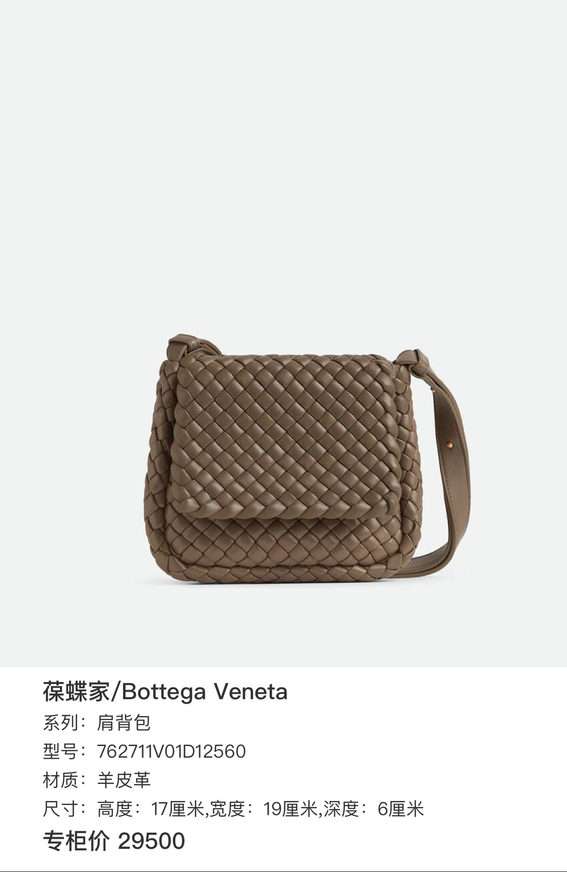 Bottega Veneta Gray Shoulder Bag