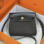 Hermes Canvas Black Crossbody