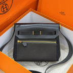 Hermes Canvas Black Crossbody