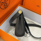 Hermes Canvas Black Crossbody