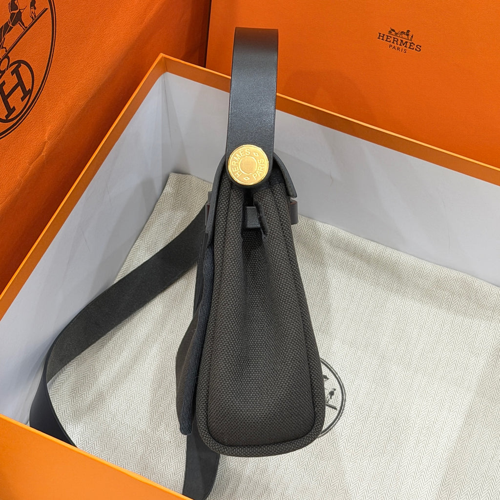 Hermes Canvas Black Crossbody