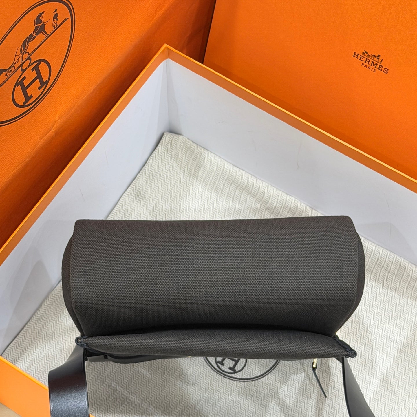 Hermes Canvas Black Crossbody