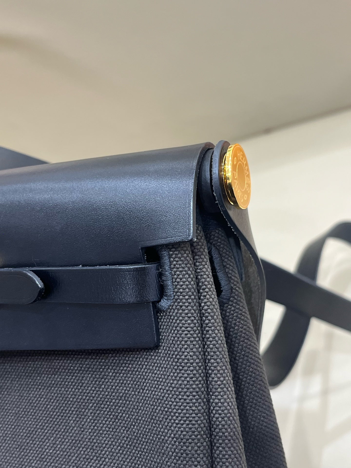 Hermes Canvas Black Crossbody