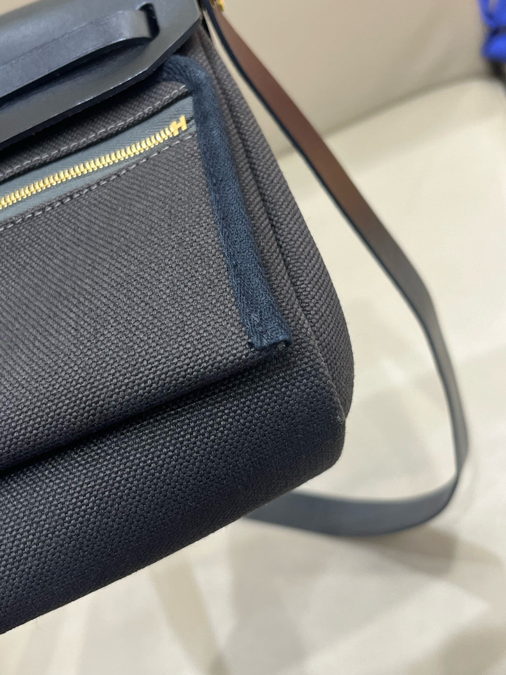Hermes Canvas Black Crossbody