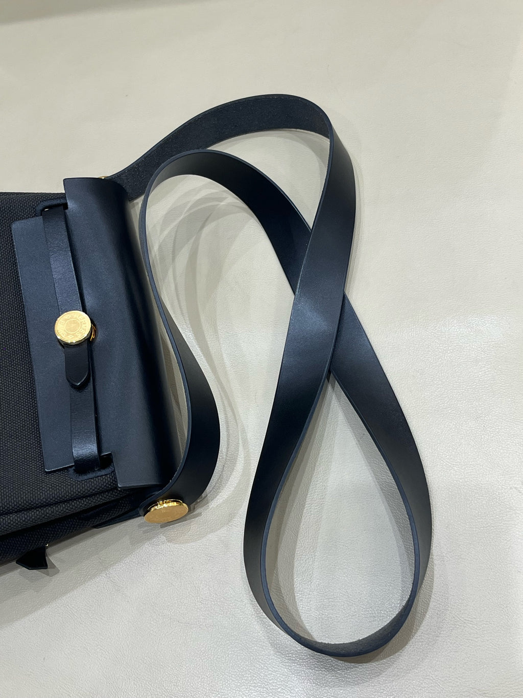 Hermes Canvas Black Crossbody