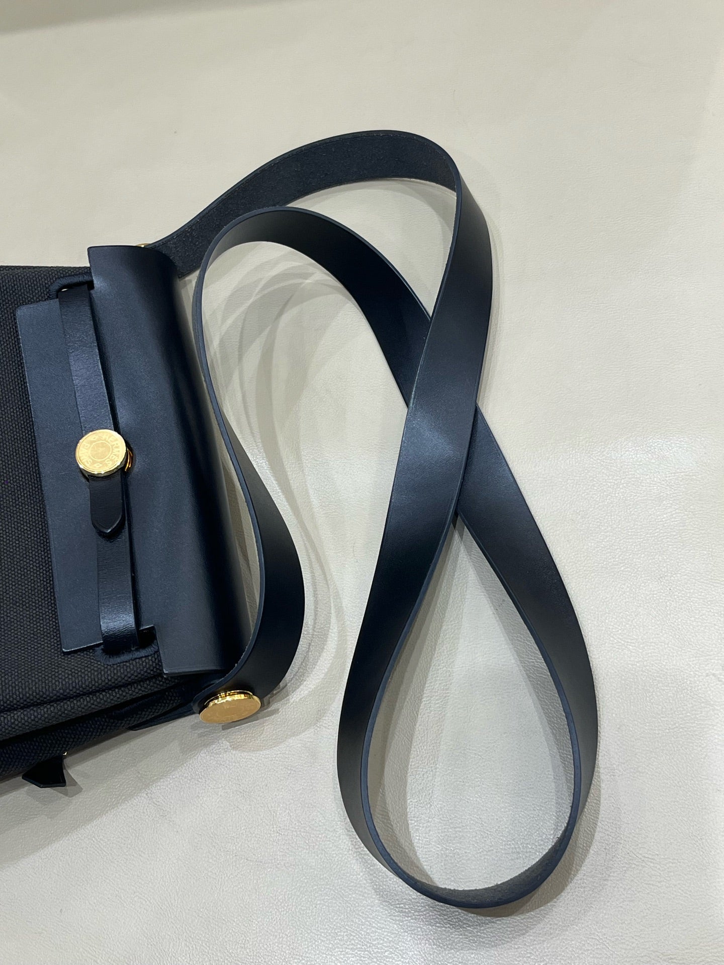Hermes Canvas Black Crossbody