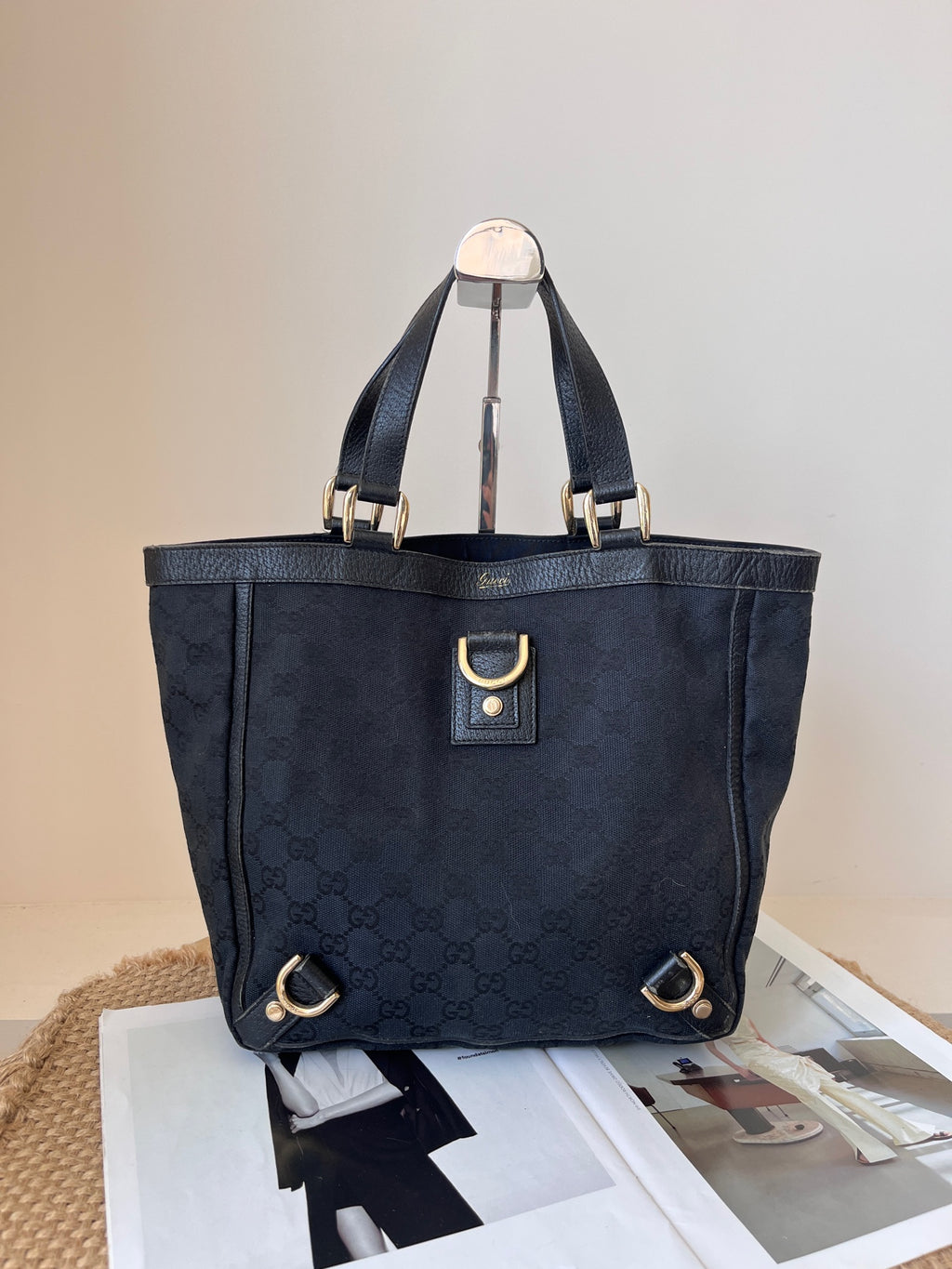 Gucci Canvas Black Tote