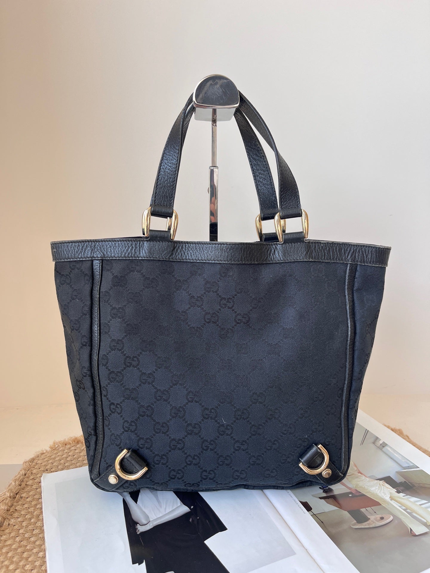 Gucci Canvas Black Tote