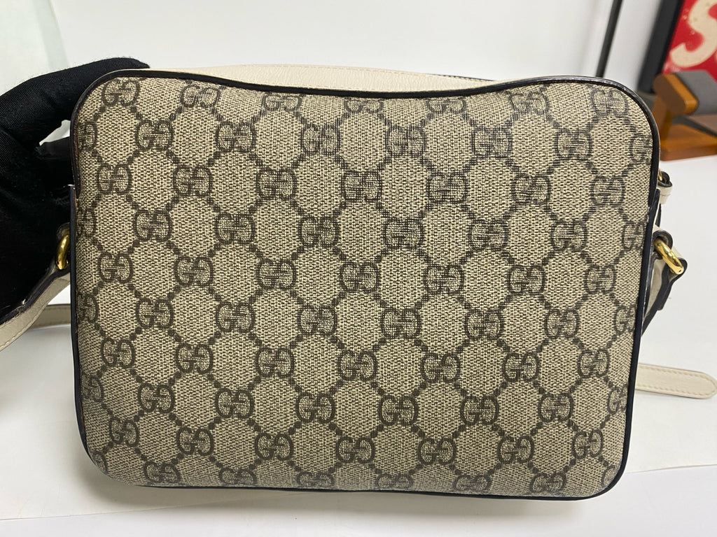Gucci Classic Canvas White Shoulder Bag