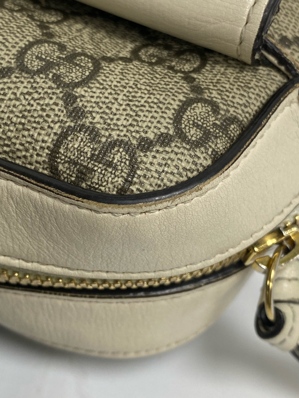 Gucci Classic Canvas White Shoulder Bag