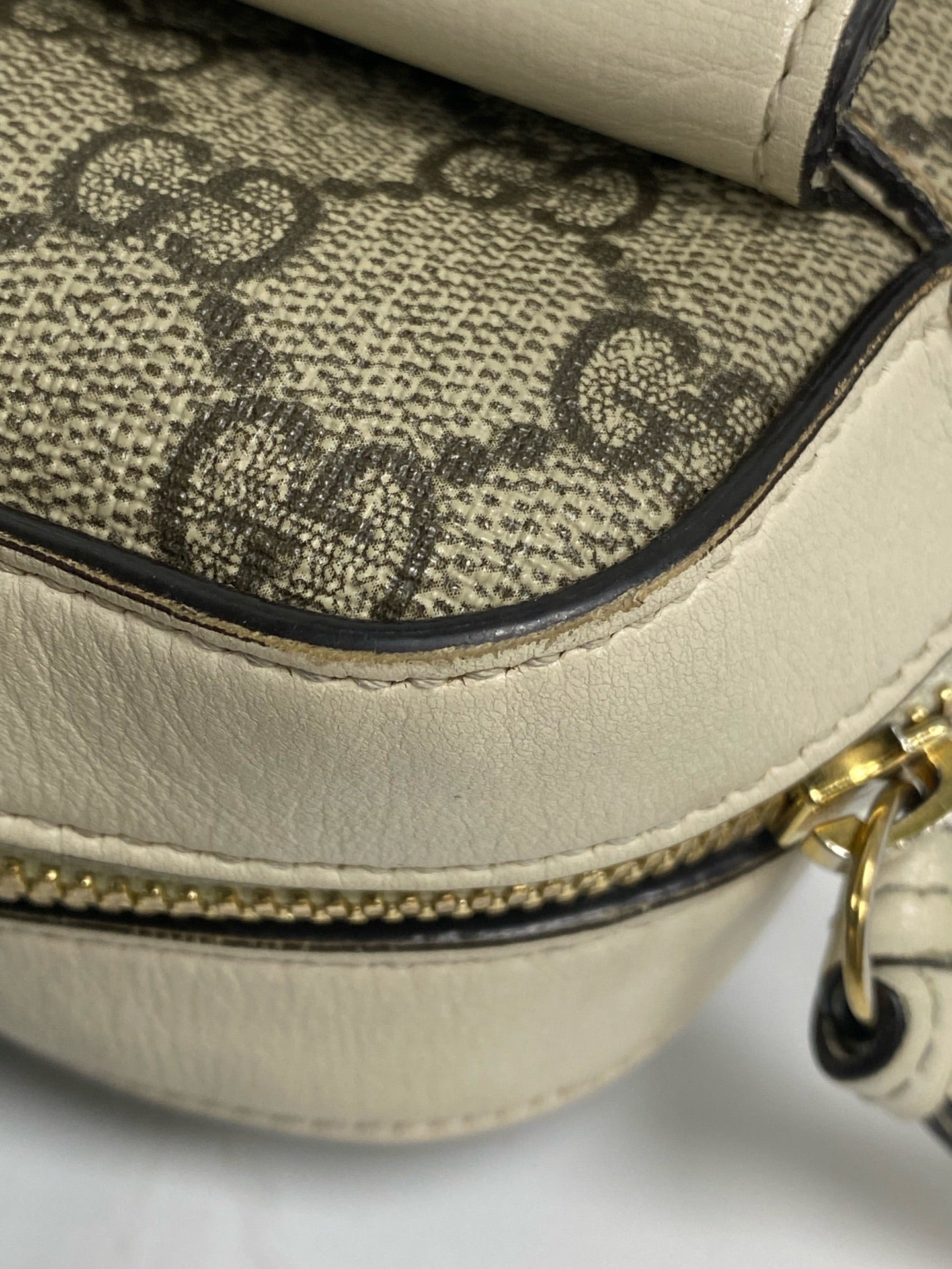 Gucci Classic Canvas White Shoulder Bag