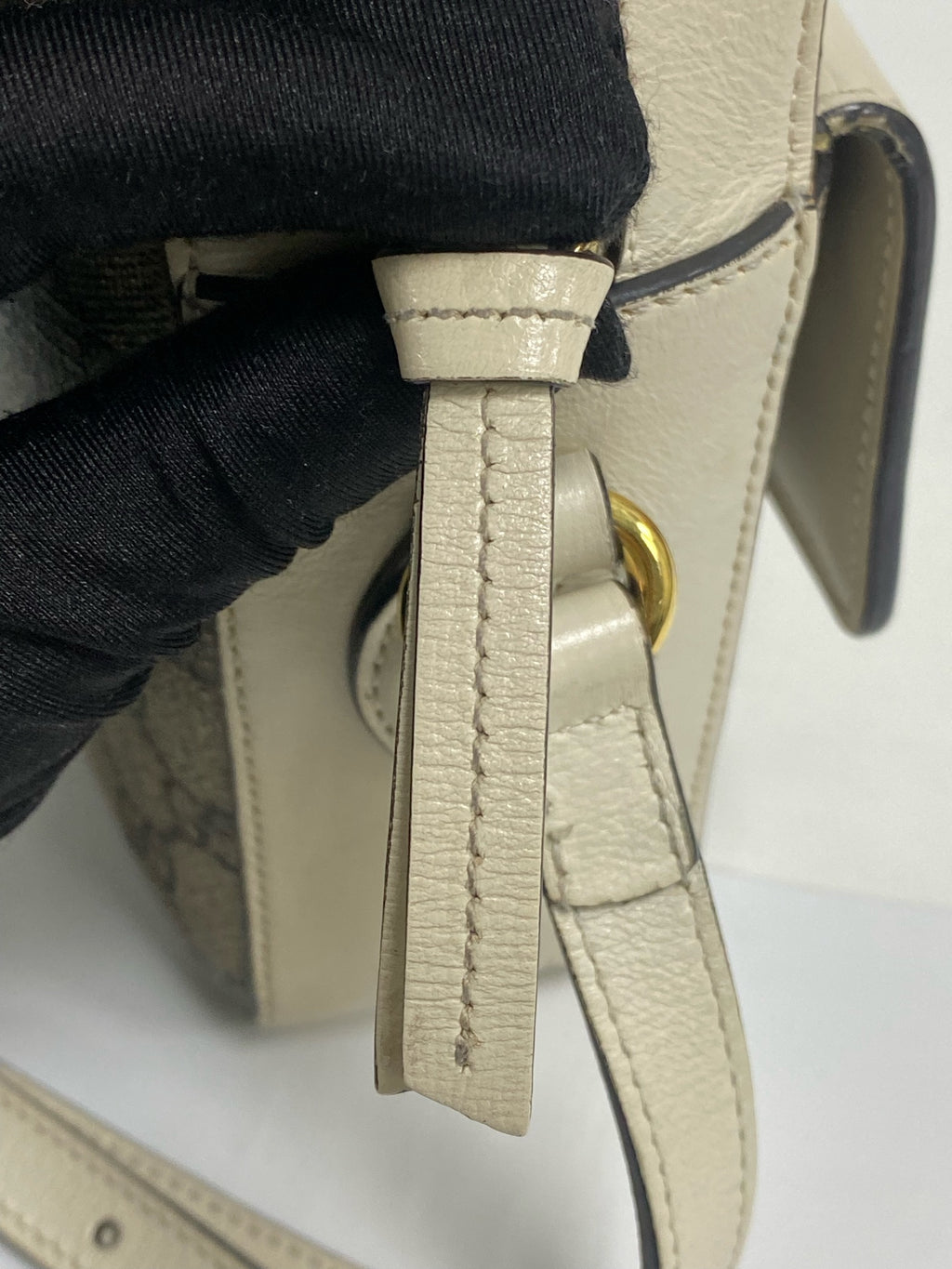 Gucci Classic Canvas White Shoulder Bag