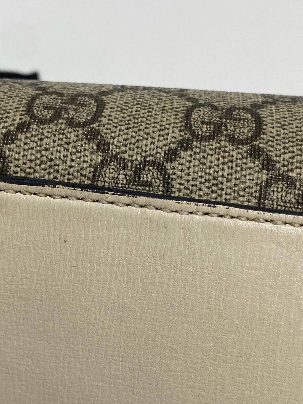 Gucci Classic Canvas White Shoulder Bag