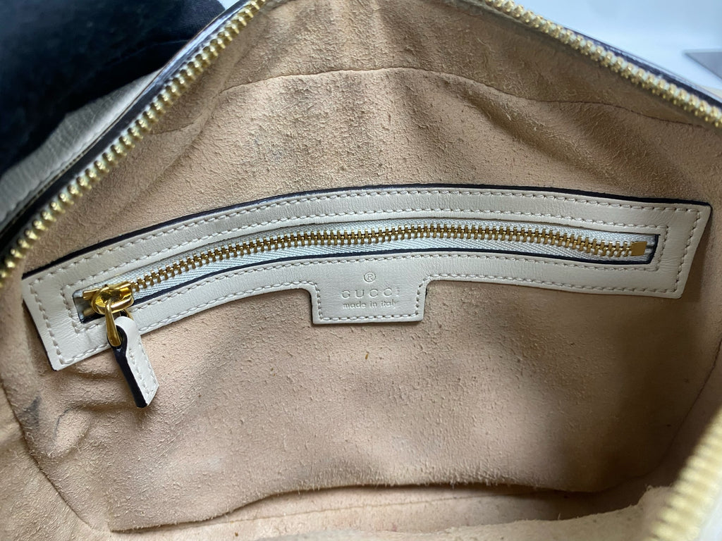 Gucci Classic Canvas White Shoulder Bag