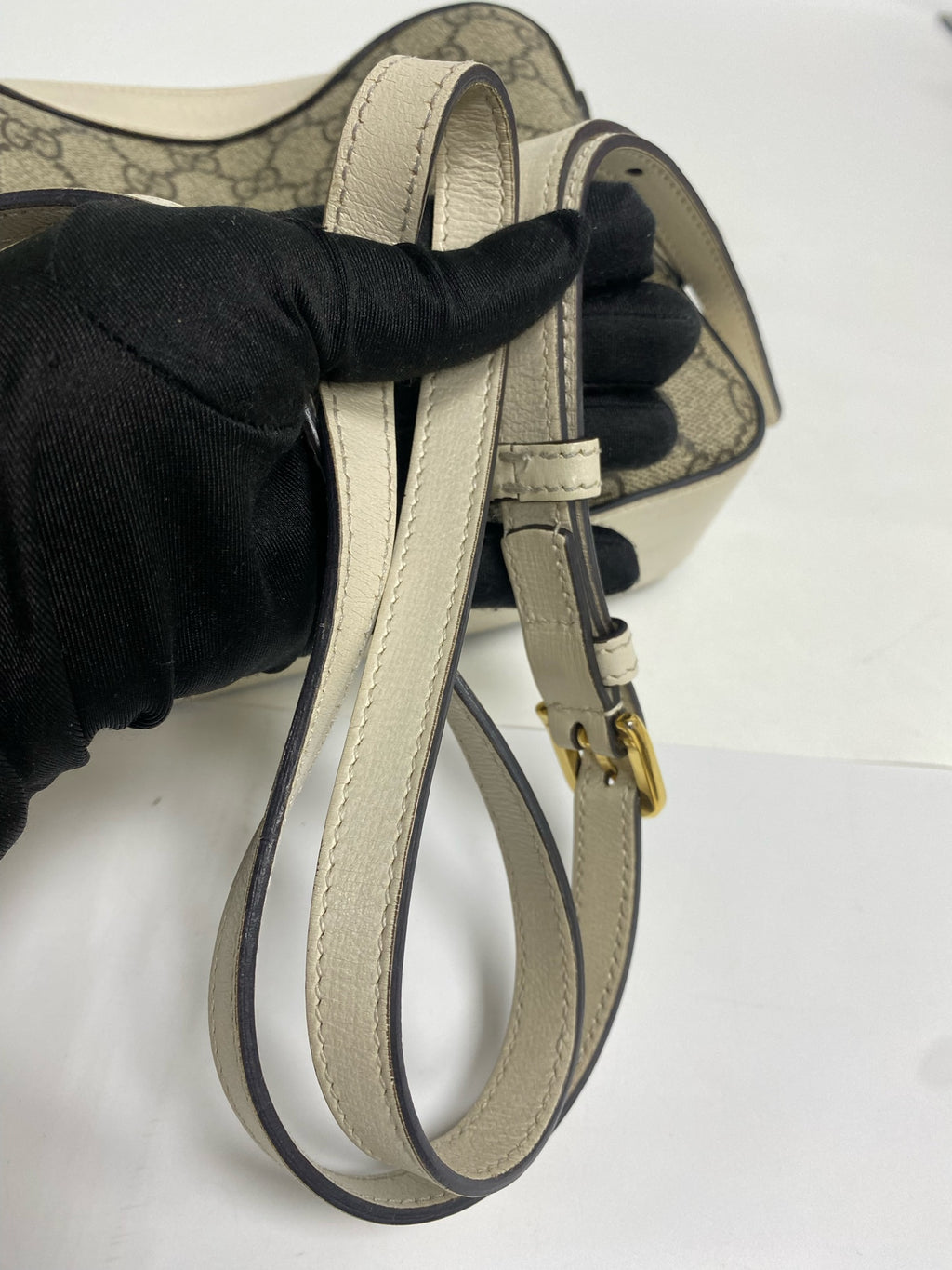 Gucci Classic Canvas White Shoulder Bag