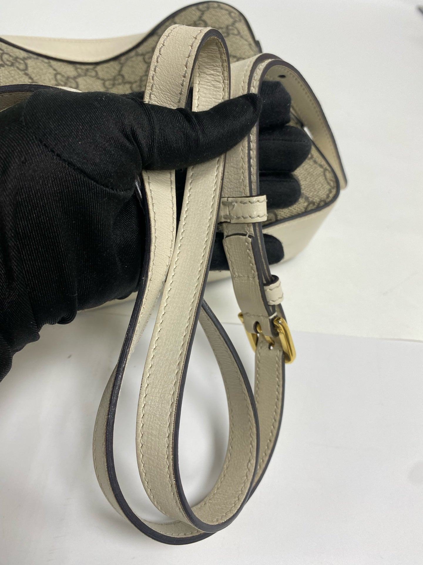 Gucci Classic Canvas White Shoulder Bag