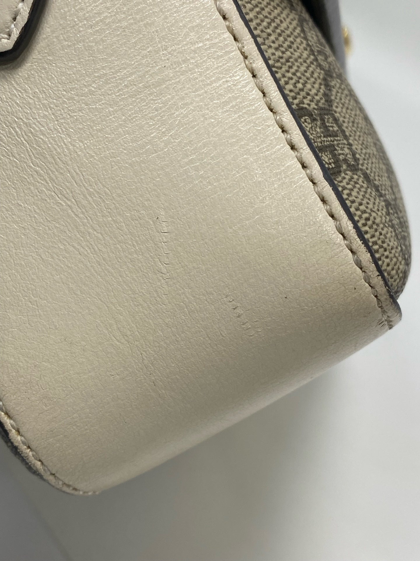 Gucci Classic Canvas White Shoulder Bag