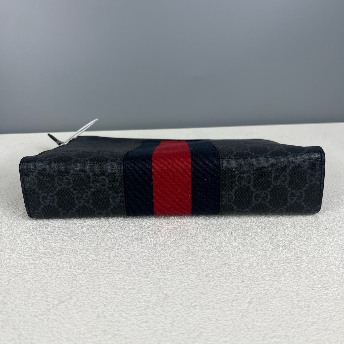 Gucci Striped Web GG Supreme canvas clutch bag Canvas Clutch 475316 KHN4C 1095
