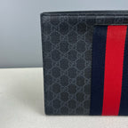 Gucci Striped Web GG Supreme canvas clutch bag Canvas Clutch 475316 KHN4C 1095