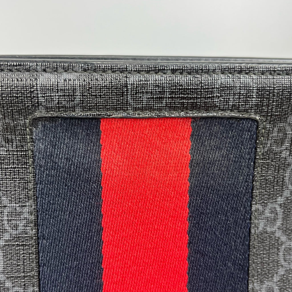Gucci Striped Web GG Supreme canvas clutch bag Canvas Clutch 475316 KHN4C 1095