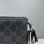 Gucci Striped Web GG Supreme canvas clutch bag Canvas Clutch 475316 KHN4C 1095
