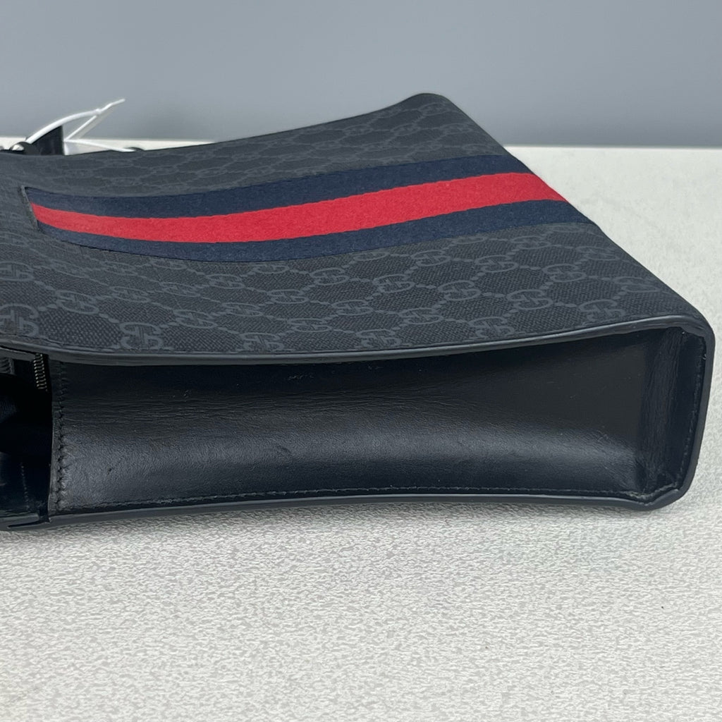 Gucci Striped Web GG Supreme canvas clutch bag Canvas Clutch 475316 KHN4C 1095